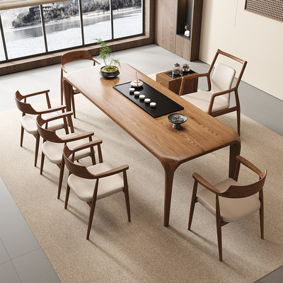 新中式实木茶桌椅组合宋代美学