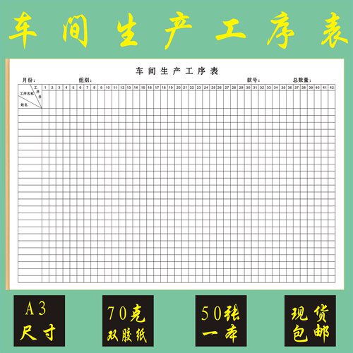 车间生产工序表日报表流程记录表