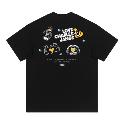 查尔斯桃心无性别短袖T恤