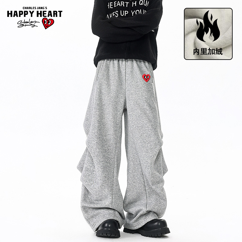 【个性弯刀裤】男生加绒加厚长裤