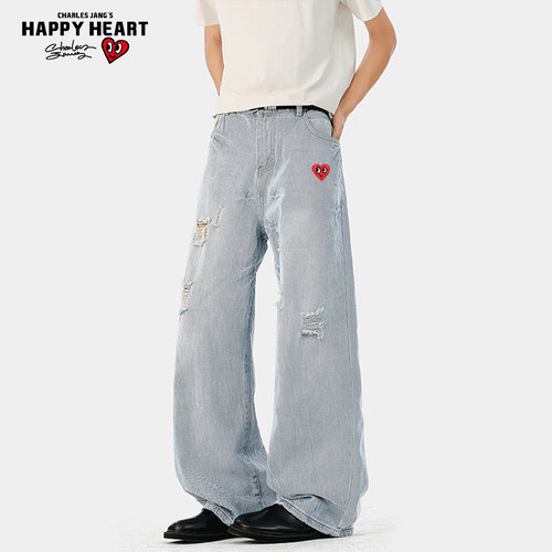 CHARLES JANG'S HAPPY HEART/查尔斯桃心牛仔裤户外