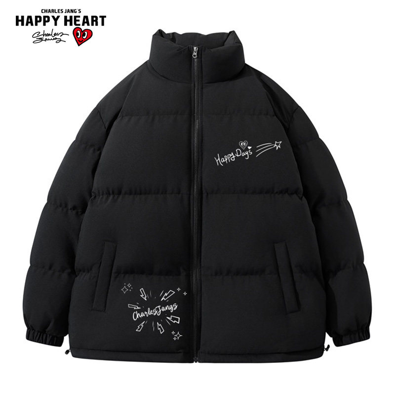 查尔斯桃心冬季加厚保暖棉服