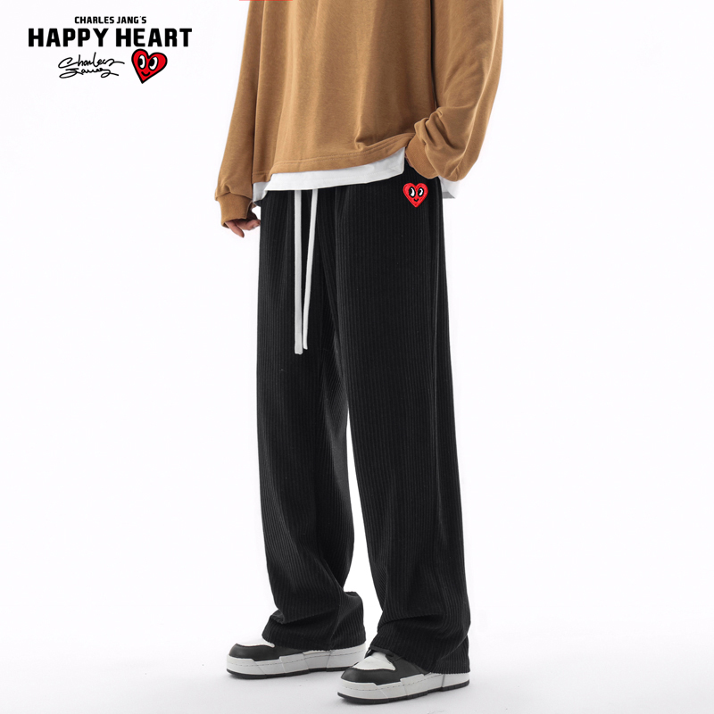 查尔斯桃心爱心宽松休闲裤