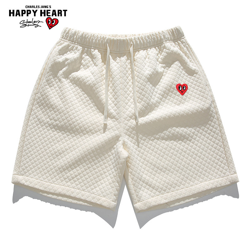 查尔斯桃心 美式设计感格子纹理休闲短裤男夏季宽松百搭潮流纯色,男装,短裤,淘宝优惠券,粉丝福利购,淘宝优惠卷