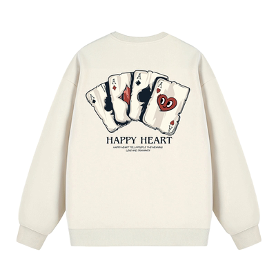 查尔斯桃心无性别圆领套头卫衣