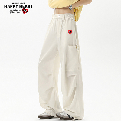 查尔斯桃心冰感速干大口袋工装裤