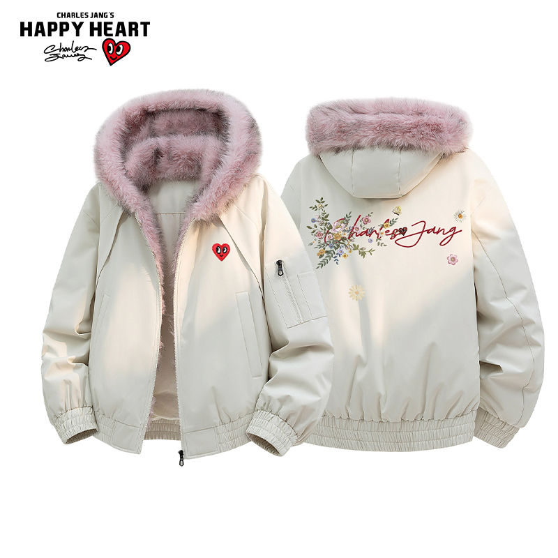 查尔斯桃心90绒座山雕羽绒服男女