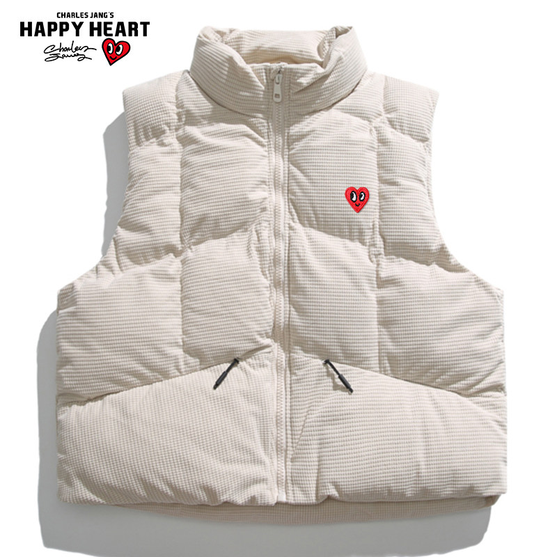 查尔斯桃心灯芯绒立领马甲外套男女冬季保暖棉袄纯色无袖坎肩背心,男装,常规马甲,淘宝优惠券,粉丝福利购,淘宝优惠卷