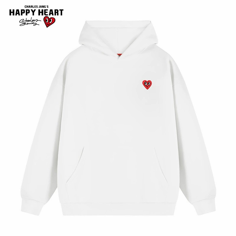查尔斯桃心春秋季美式连帽卫衣