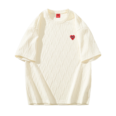 查尔斯桃心爱心休闲T恤