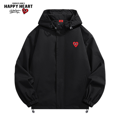 查尔斯桃心爱心休闲冲锋衣