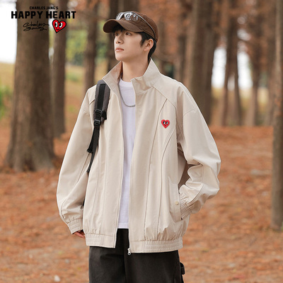 查尔斯桃心飞行员教练夹克外套