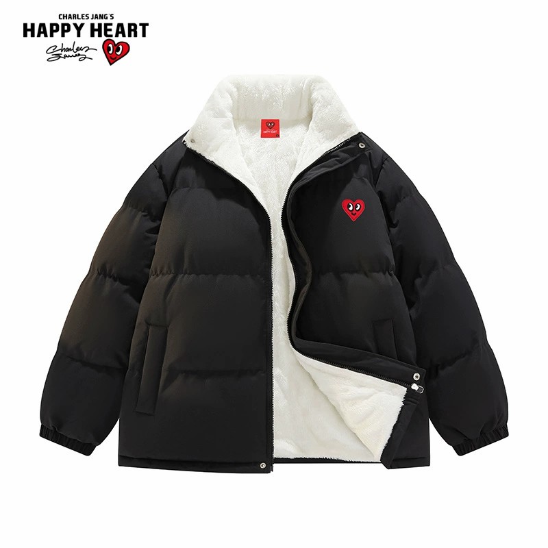 查尔斯桃心羊羔绒棉衣冬季保暖