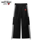 户外登山冲锋裤 查尔斯桃心 男2025新款 春秋季 侧边条纹防水工装 裤