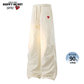 加厚保暖外穿褶皱伞兵滑雪裤 查尔斯桃心软壳冲锋羽绒裤 男女冬季 子