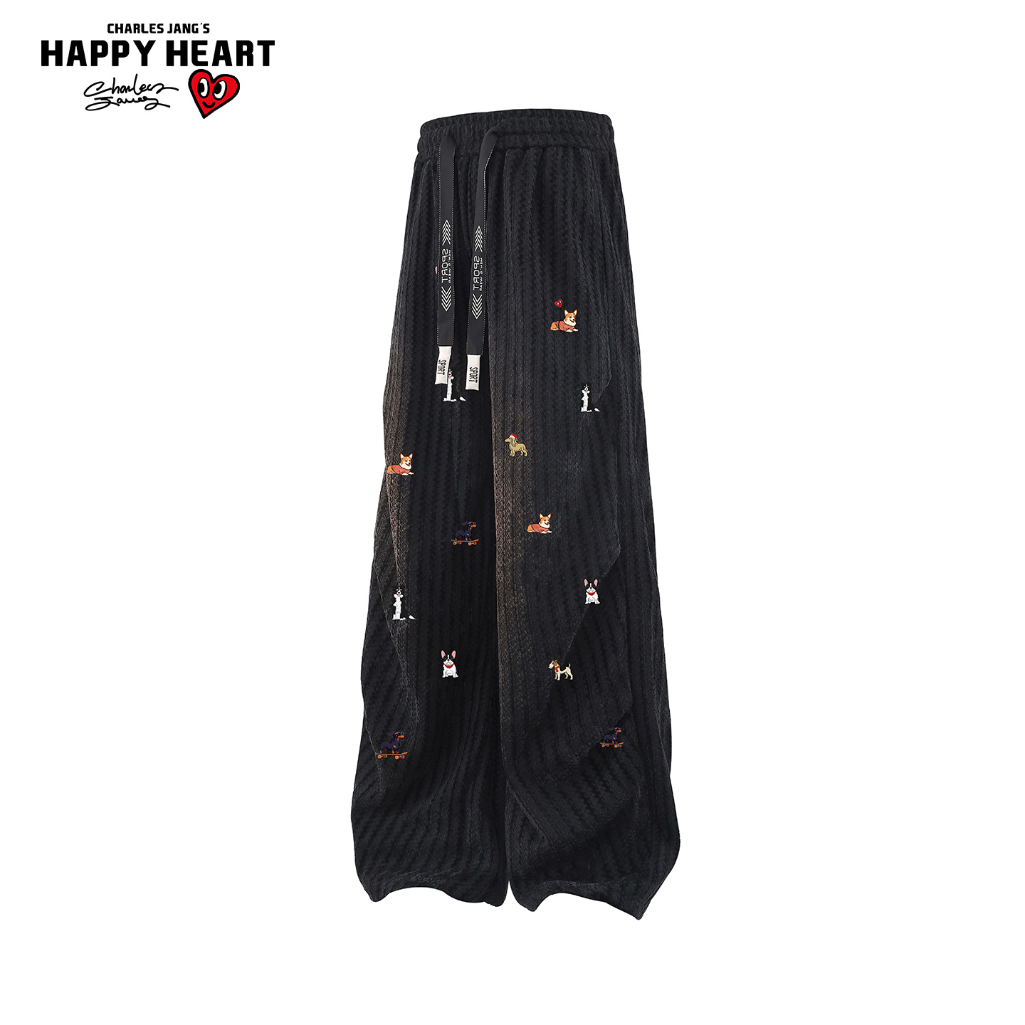 查尔斯桃心休闲裤男女同款运动裤