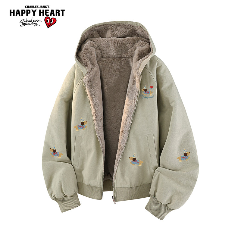 查尔斯桃心腊肠狗座山雕棉服男女