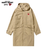 查尔斯桃心 风衣男户外运动虚线连帽轻薄外套大口袋 2026年春夏季