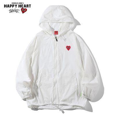 查尔斯桃心2025年夏季新款连帽薄款皮肤衣男外套防晒户外登山情侣