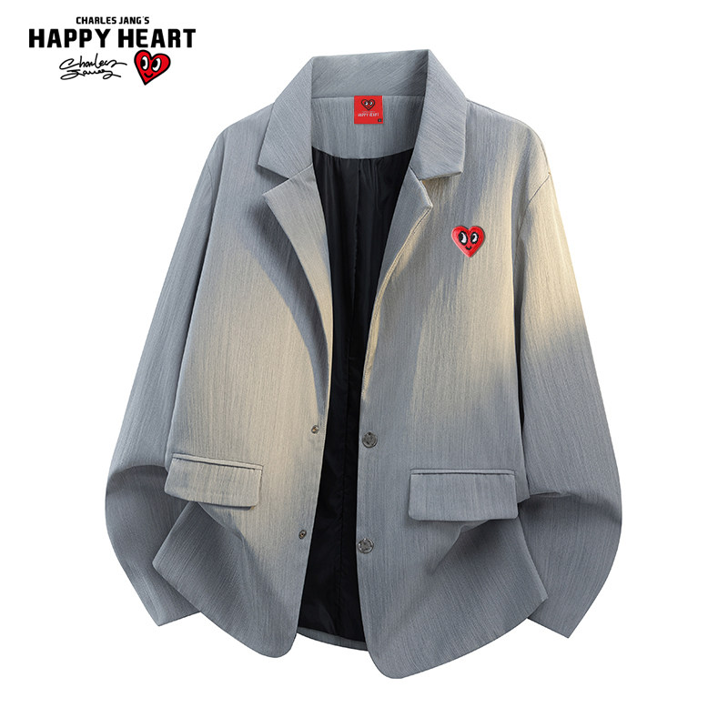 查尔斯桃心 英伦风西装夹克男2026春秋季痞帅高级感百搭情侣外套