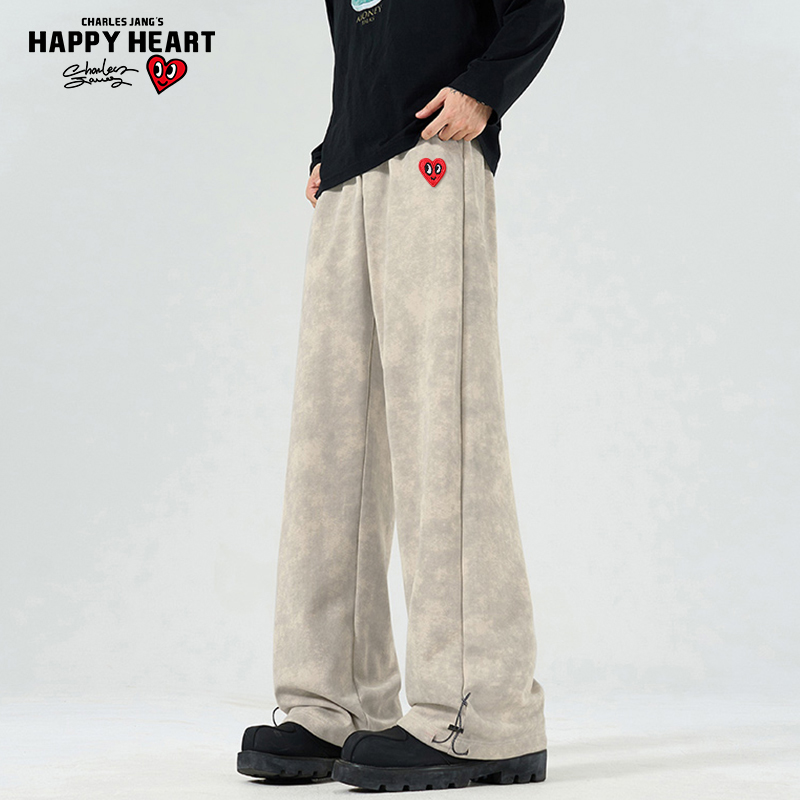 查尔斯桃心爱心休闲长裤
