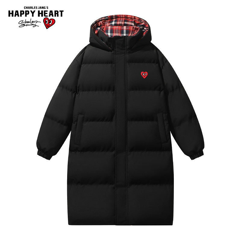 查尔斯桃心连帽中长款棉衣冬季超厚保暖情侣百搭防寒过膝棉服外套,男装,棉衣,淘宝优惠券,粉丝福利购,淘宝优惠卷