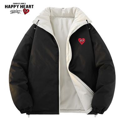 查尔斯桃心字母爱心双面穿外套