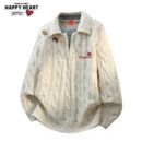 上衣 打底针织衫 查尔斯桃心 小猫印花亨利领毛衣男女翻领慵懒冬季