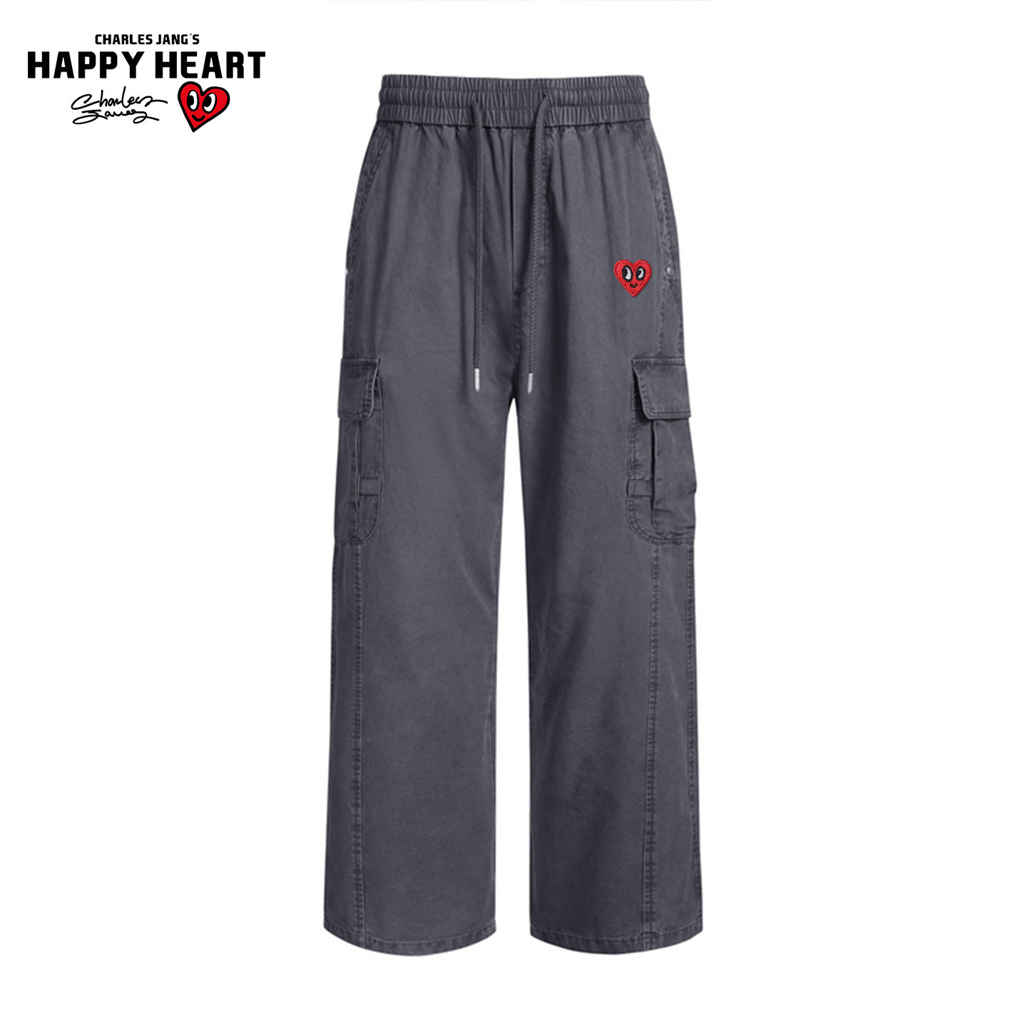 查尔斯桃心复古纯棉大口袋工装裤男春秋季新款宽松直筒休闲长裤子,男装,休闲裤,淘宝优惠券,粉丝福利购,淘宝优惠卷