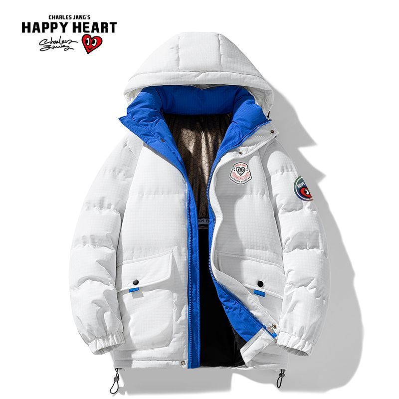 查尔斯桃心石墨烯隔热连帽棉服男