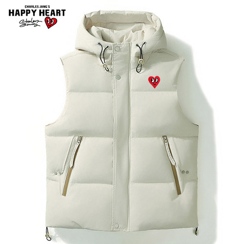 查尔斯桃心爱心羽绒马甲