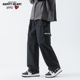 查尔斯桃心 男直筒宽松 多口袋休闲长裤 美式 机能风松紧带字母工装