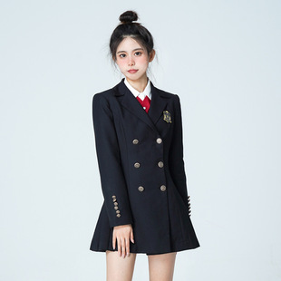 外套純欲連衣裙女收腰顯瘦秋季 西裝 繪星紀(jì)學(xué)院風(fēng)jk制服套裝
