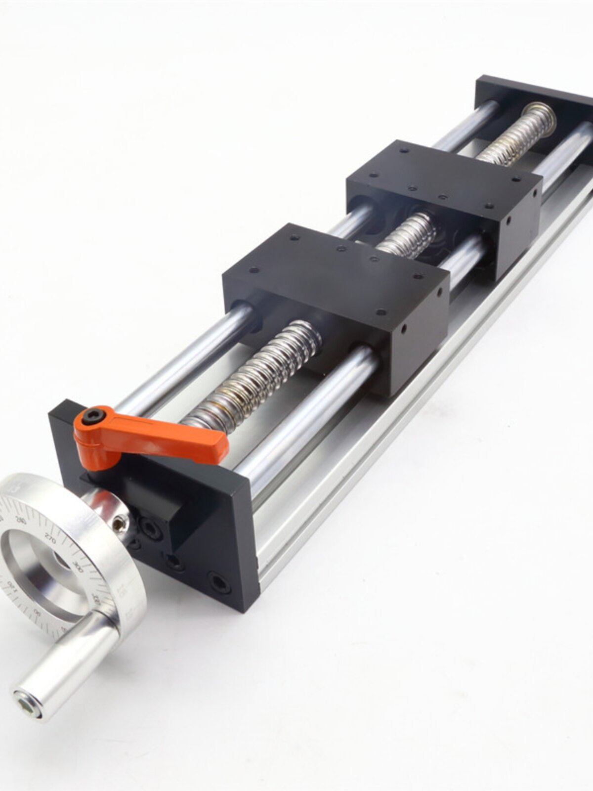 슬라이드 모듈 앞뒤 톱니 볼 스크류 양방향 이중 슬라이더 정밀 레이저 스케일 핸드휠 수동 리니어 가이드