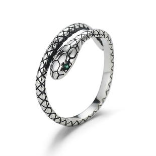 ranger纯银925灵蛇古着开口戒指蛇年高级感饰品 lone 707同款