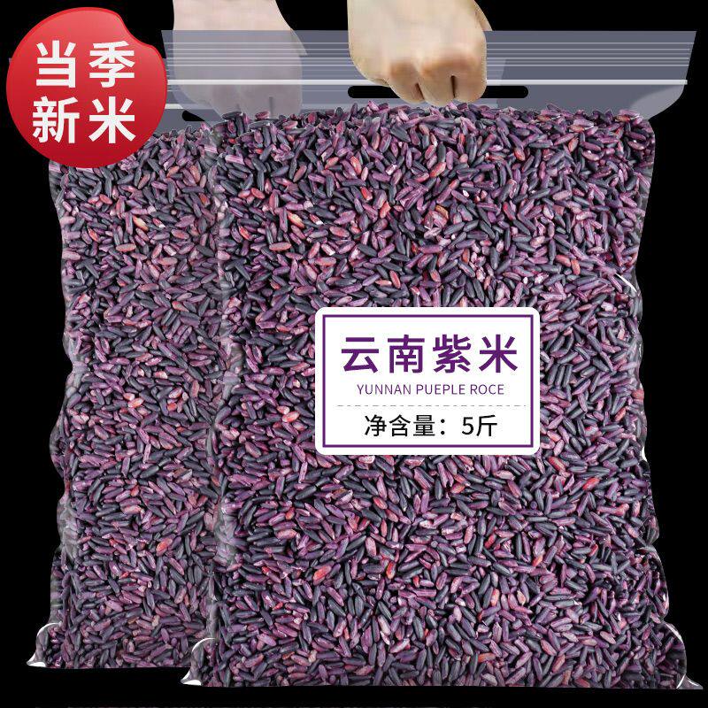 正宗墨江紫米紫糯米新米云南特产杂粮紫米饭团食用月子米煮粥粗粮