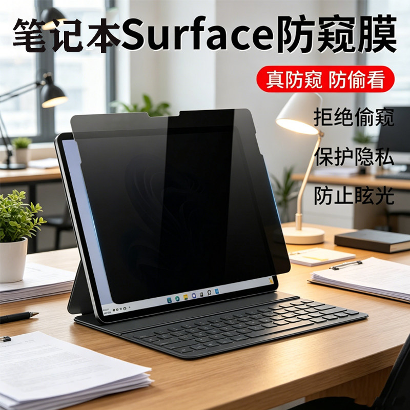 适用 13.8/15寸微软Surface Laptop 8/7 第8代笔记本防窥膜13英寸平板电脑防蓝光Pro 12 11代隐私保护屏幕膜