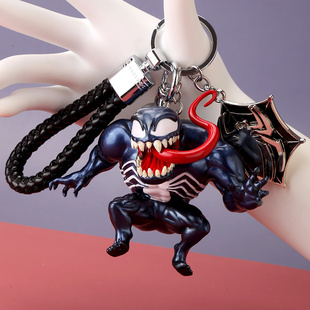 毒液钥匙扣创意漫威动漫蜘蛛侠钥匙链挂饰个性男礼物公仔书包挂件