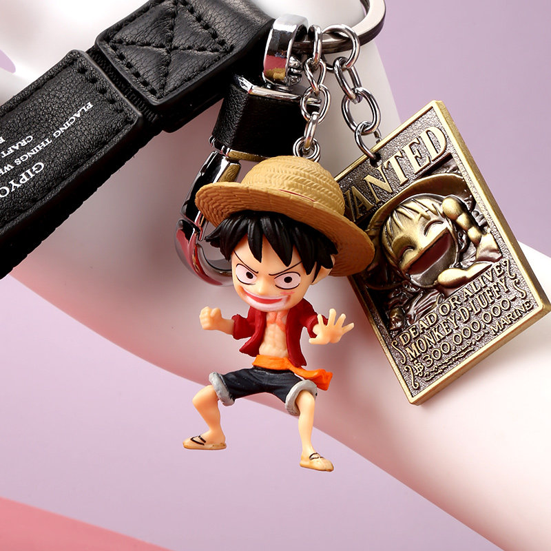 海贼王钥匙扣路飞钥匙链挂件罗索隆航海王男生日礼物背包书包挂饰