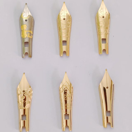 柠檬笔墨定制款白板柠檬标18K金尖M尖可手工打磨刀锋尖