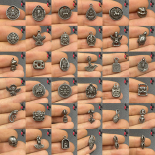 藏式天铁 西藏挂件手串吊坠项链配珠装饰配饰散珠子卡子背云侧挂