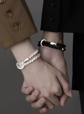 情侣手链999纯银送女友