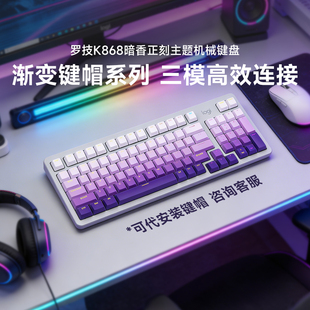 罗技K868机械键盘无线客制化办公游戏电竞三模热插拔98键长续航