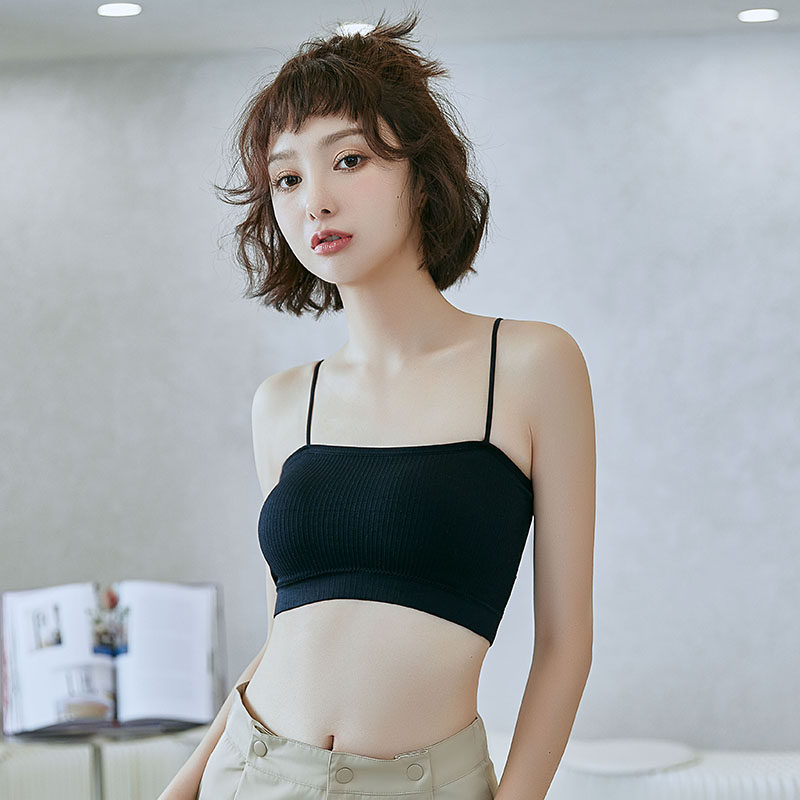 美背B打底内搭防走光文胸夏季少女内衣学生抹胸无钢圈聚拢运动