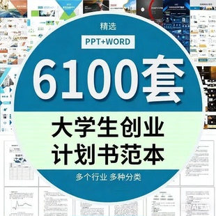 大学生创业创新互联网+大赛项目计划书word大创ppt模板挑战杯申请