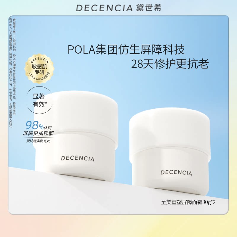 【礼盒装面霜】DECENCIA黛世希二代升级屏障面霜*2抗皱抗衰图片