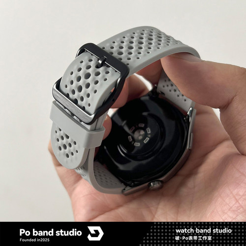 适用于GT6华为GT5表带透气硅胶GT4针扣watch3小米oppo/fit4/荣耀