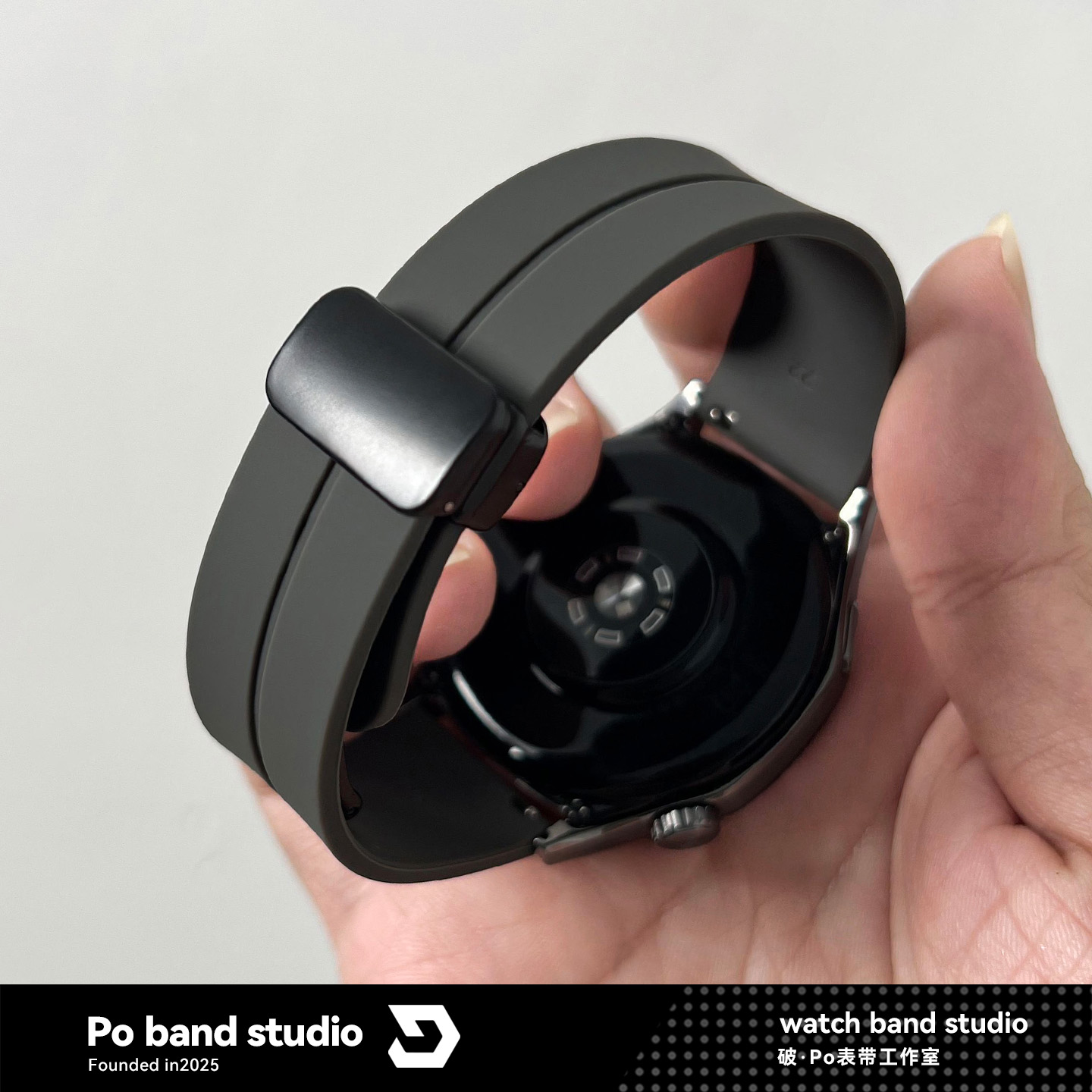 适用华为GT5表带硅胶GT4磁吸折叠watch3小米红米oppo高驰fit4荣耀