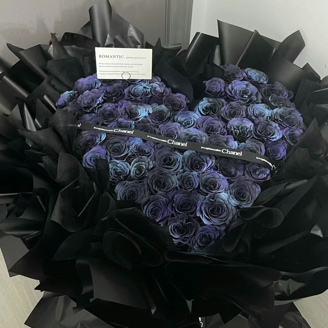 全国蓝色星辰玫瑰花束鲜花同城速递送老公生日礼物可定制鲜花礼盒