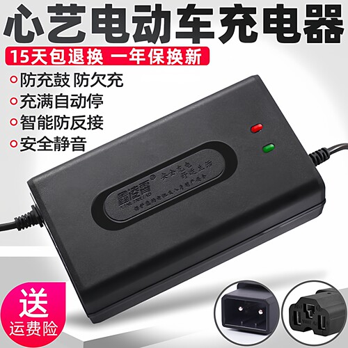 蓉毅心艺电瓶车充电器心艺两孔